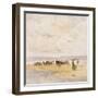 Fishermen on the Beach-Pompeo Mariani-Framed Giclee Print