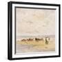 Fishermen on the Beach-Pompeo Mariani-Framed Giclee Print