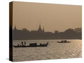 Fishermen on the Mekong River, Phnom Penh, Cambodia, Indochina, Southeast Asia-Robert Harding-Stretched Canvas