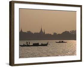 Fishermen on the Mekong River, Phnom Penh, Cambodia, Indochina, Southeast Asia-Robert Harding-Framed Photographic Print