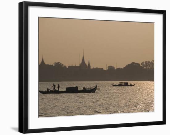 Fishermen on the Mekong River, Phnom Penh, Cambodia, Indochina, Southeast Asia-Robert Harding-Framed Photographic Print