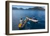 Fishermen on their Canoes Going Fishing, Cape Malcear, Lake Malawi, Malawi, Africa-Michael Runkel-Framed Photographic Print