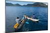 Fishermen on their Canoes Going Fishing, Cape Malcear, Lake Malawi, Malawi, Africa-Michael Runkel-Mounted Photographic Print