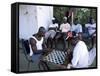 Fishermen Playing Checkers, Charlotteville, Tobago, West Indies, Caribbean, Central America-Yadid Levy-Framed Stretched Canvas