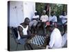 Fishermen Playing Checkers, Charlotteville, Tobago, West Indies, Caribbean, Central America-Yadid Levy-Stretched Canvas