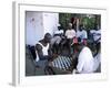 Fishermen Playing Checkers, Charlotteville, Tobago, West Indies, Caribbean, Central America-Yadid Levy-Framed Photographic Print