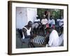 Fishermen Playing Checkers, Charlotteville, Tobago, West Indies, Caribbean, Central America-Yadid Levy-Framed Photographic Print