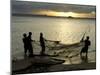 Fishermen Pulling in the Nets at Dawn, Ramena Beach, Diego Suarez, North Madagascar-Inaki Relanzon-Mounted Photographic Print