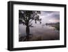 Fishermen Return at Dusk, Polonnaruwa Lake, Polonnaruwa, Sri Lanka, Asia-Charlie-Framed Photographic Print