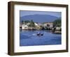 Fishermen's Houses, Boats and Weed Gatherers, Nha Trang, Vietnam, Indochina, Southeast Asia, Asia-Anthony Waltham-Framed Photographic Print