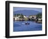 Fishermen's Houses, Boats and Weed Gatherers, Nha Trang, Vietnam, Indochina, Southeast Asia, Asia-Anthony Waltham-Framed Photographic Print