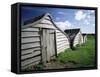 Fishermen's Huts, Lindisfarne, Holy Island, Northumberland, England, United Kingdom, Europe-Lee Frost-Framed Stretched Canvas