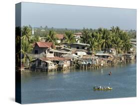 Fishermen's Stilt Houses in Wetlands at South End of Lingayen Gulf, Philippines-null-Stretched Canvas