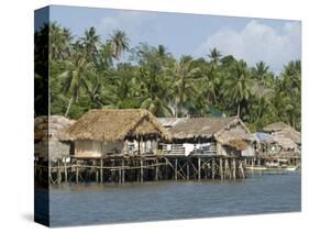 Fishermen's Stilt Houses, Pilar, Bicol, Southern Luzon, Philippines, Southeast Asia, Asia-null-Stretched Canvas