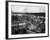 Fishermen's Terminal at Salmon Bay Photograph - Seattle, WA-Lantern Press-Framed Art Print