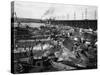 Fishermen's Terminal at Salmon Bay Photograph - Seattle, WA-Lantern Press-Stretched Canvas