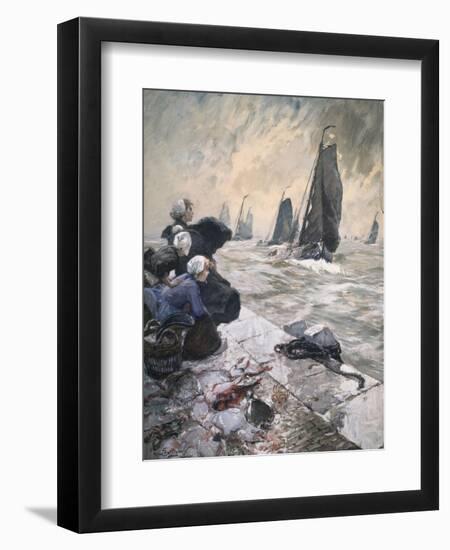 Fishermen's Wives, c.1896-Hans Bartels-Framed Giclee Print