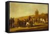 Fishermen Selling their Catch on a Beach-Pieter de Neyn-Framed Stretched Canvas