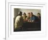 Fishermen Sitting Around a Table Drinking-Michael Ancher-Framed Premium Giclee Print