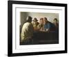 Fishermen Sitting Around a Table Drinking-Michael Ancher-Framed Premium Giclee Print