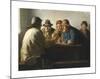 Fishermen Sitting Around a Table Drinking-Michael Ancher-Mounted Premium Giclee Print