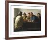 Fishermen Sitting Around a Table Drinking-Michael Ancher-Framed Premium Giclee Print