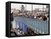 Fishermen Standing on the Galata Bridge, Istanbul, Turkey, Europe-Levy Yadid-Framed Stretched Canvas