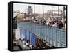 Fishermen Standing on the Galata Bridge, Istanbul, Turkey, Europe-Levy Yadid-Framed Stretched Canvas