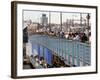 Fishermen Standing on the Galata Bridge, Istanbul, Turkey, Europe-Levy Yadid-Framed Photographic Print