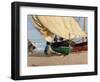 Fishermen, Stranded Boats, Valencia; Pescadores, Barcas Varadas, Valencia-Joaquin Sorolla y Bastida-Framed Giclee Print