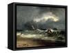 Fishermen Upon a Lee-Shore in Squally Weather-J. M. W. Turner-Framed Stretched Canvas