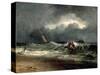 Fishermen Upon a Lee-Shore in Squally Weather-J. M. W. Turner-Stretched Canvas