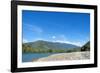 Fishermen walking along a shingle beach next to the trout-filled Puelo River in Northern Patagonia,-Alex Robinson-Framed Photographic Print