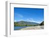 Fishermen walking along a shingle beach next to the trout-filled Puelo River in Northern Patagonia,-Alex Robinson-Framed Photographic Print