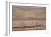 Fishermen Working at Sunset, 1868-71 (W/C on Paper)-Henry Moore-Framed Giclee Print