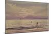 Fishermen Working at Sunset, 1868-71 (W/C on Paper)-Henry Moore-Mounted Giclee Print