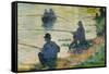 Fishermen-Georges Seurat-Framed Stretched Canvas