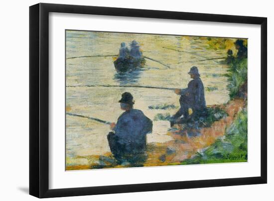 Fishermen-Georges Seurat-Framed Art Print