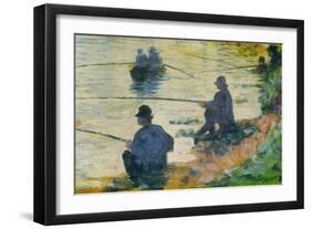 Fishermen-Georges Seurat-Framed Art Print