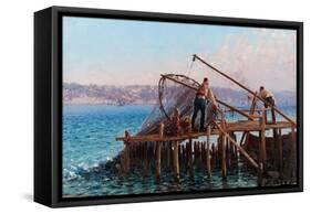 Fishermen-Fausto Zonaro-Framed Stretched Canvas