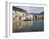 Fishermens Houses Overlooking the Harbour, Cefalu, Sicily, Italy, Europe-Martin Child-Framed Photographic Print