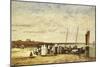 Fisherwomen Disembarking from Plougastel, 1870-Eugène Boudin-Mounted Giclee Print