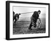 Fisherwomen from Newbiggin, Northhumberland, England Hauling up the Boats 1930s-null-Framed Premium Photographic Print