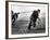 Fisherwomen from Newbiggin, Northhumberland, England Hauling up the Boats 1930s-null-Framed Photographic Print