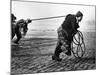 Fisherwomen from Newbiggin, Northhumberland, England Hauling up the Boats 1930s-null-Mounted Photographic Print