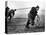 Fisherwomen from Newbiggin, Northhumberland, England Hauling up the Boats 1930s-null-Stretched Canvas