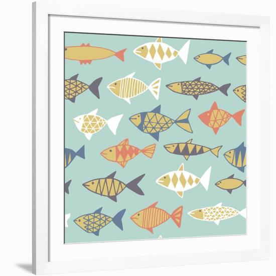 Fishes Decorative-Tasiania-Framed Art Print