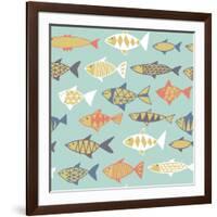 Fishes Decorative-Tasiania-Framed Art Print