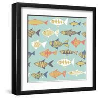 Fishes Decorative-Tasiania-Framed Art Print