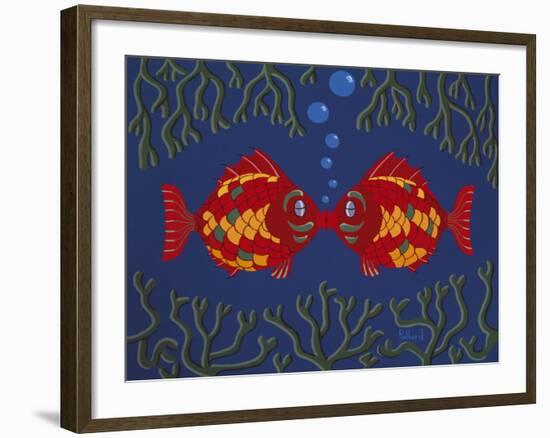 Fishes' Kisses-Brian Pollard-Framed Giclee Print